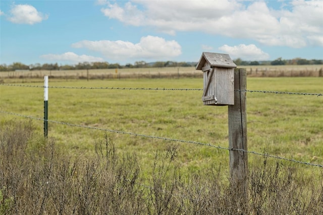 view of yard featuring a rural view