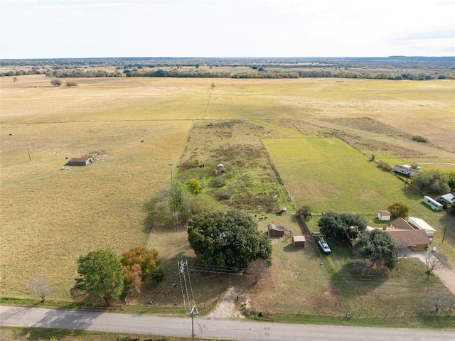 bird's eye view with a rural view