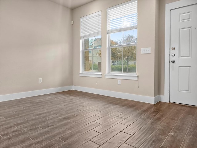 entryway featuring hardwood / wood-style flooring