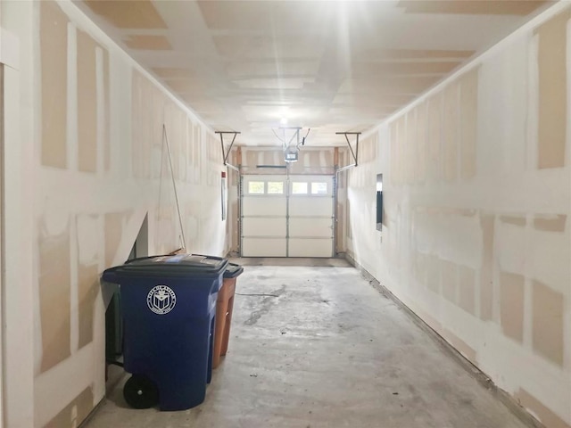 garage featuring a garage door opener