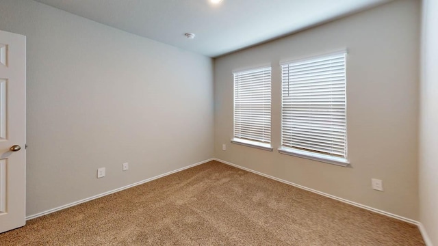 empty room featuring light carpet