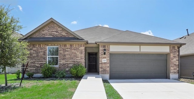 single story home with a garage