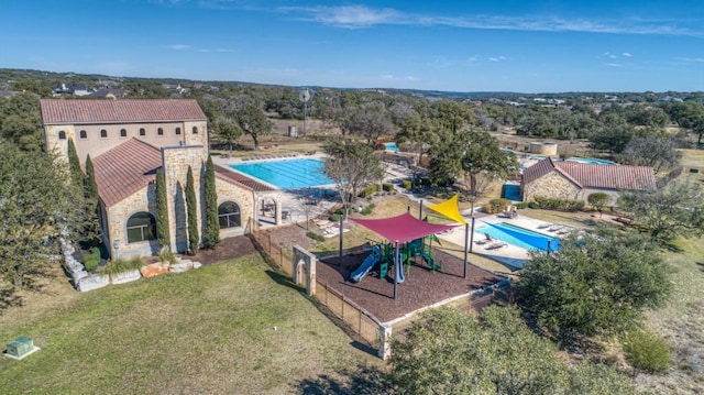 birds eye view of property