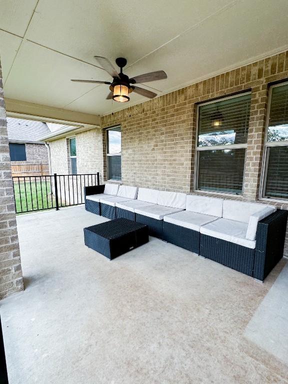 view of patio with outdoor lounge area