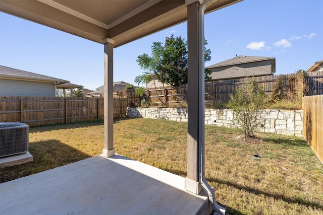 view of patio / terrace featuring central air condition unit