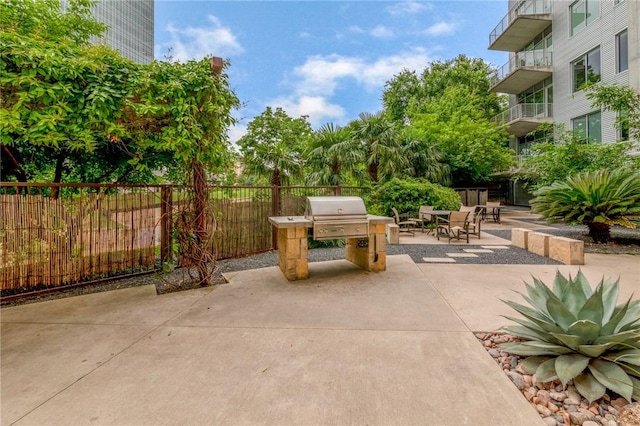 view of patio / terrace featuring area for grilling