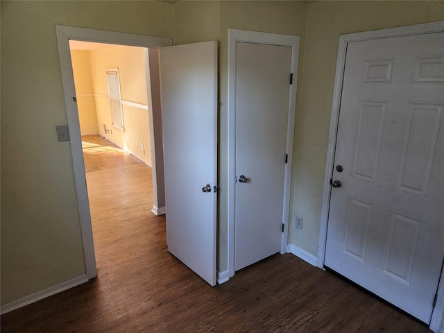 interior space featuring dark hardwood / wood-style floors