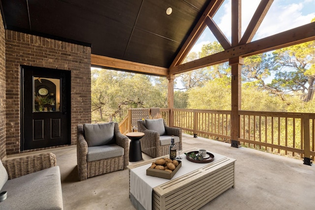 view of patio featuring outdoor lounge area