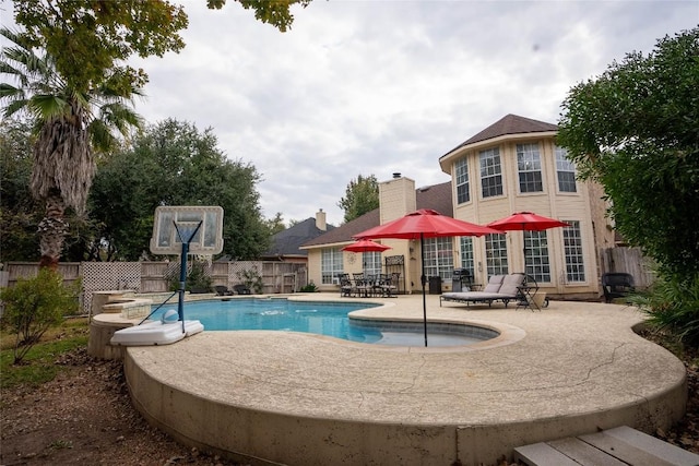 view of pool with a patio