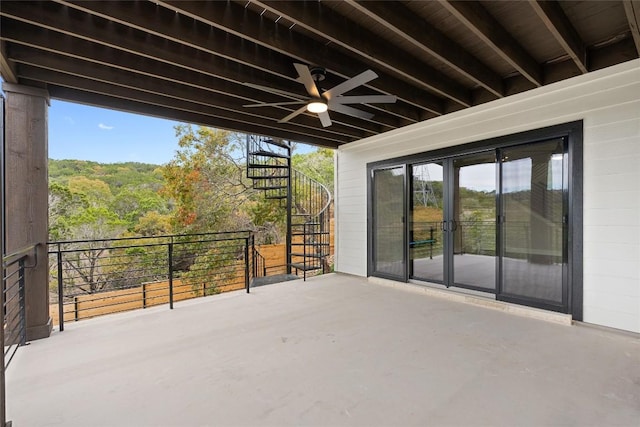 view of patio / terrace with ceiling fan