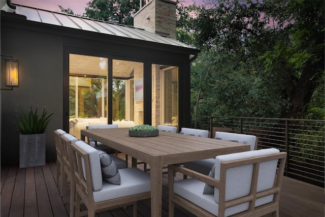 view of deck at dusk