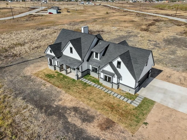 drone / aerial view featuring a rural view