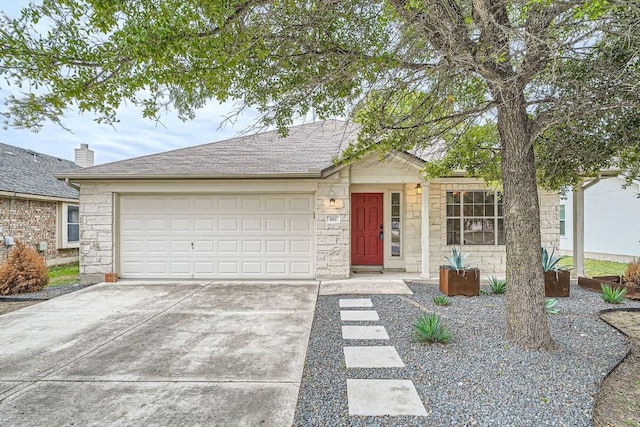 ranch-style home with a garage