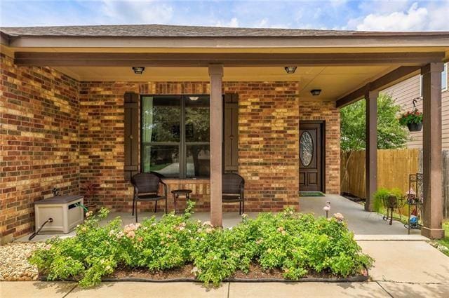 exterior space with covered porch