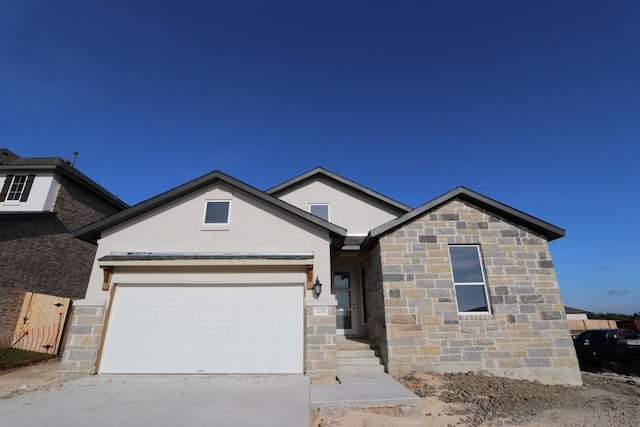 view of front of house featuring a garage