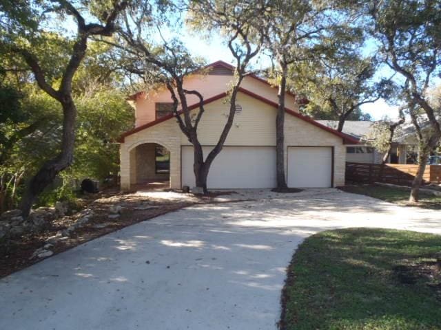 view of front of home featuring a garage