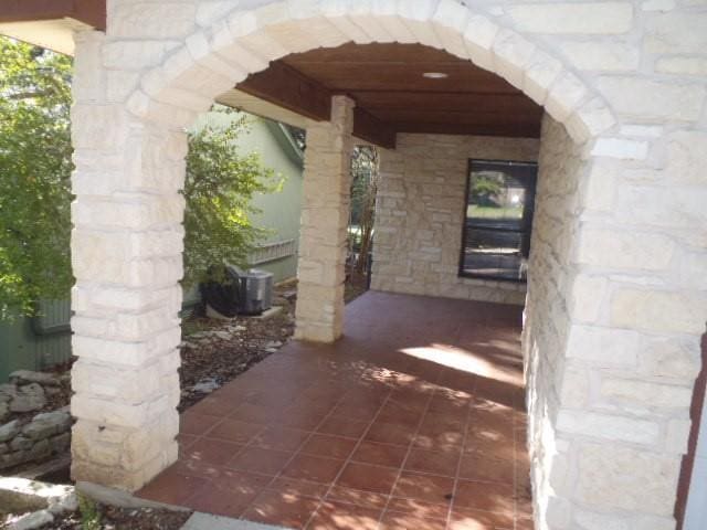 view of patio / terrace with central AC