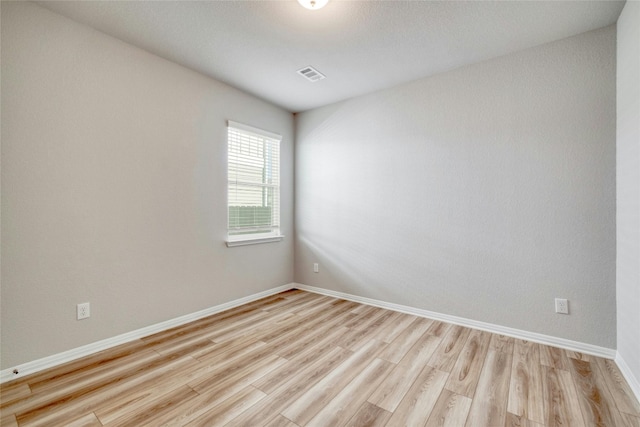 empty room featuring light wood-type flooring