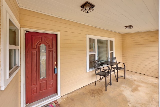 view of doorway to property