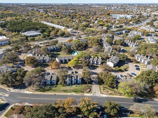 bird's eye view with a residential view