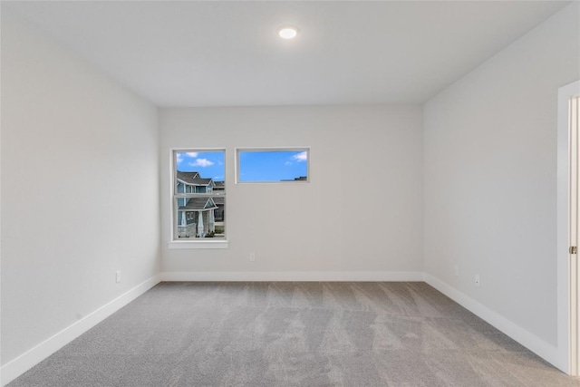 view of carpeted spare room