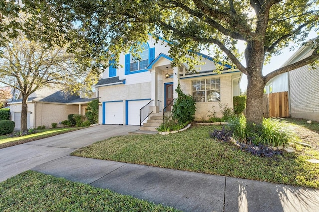 view of front facade with a garage