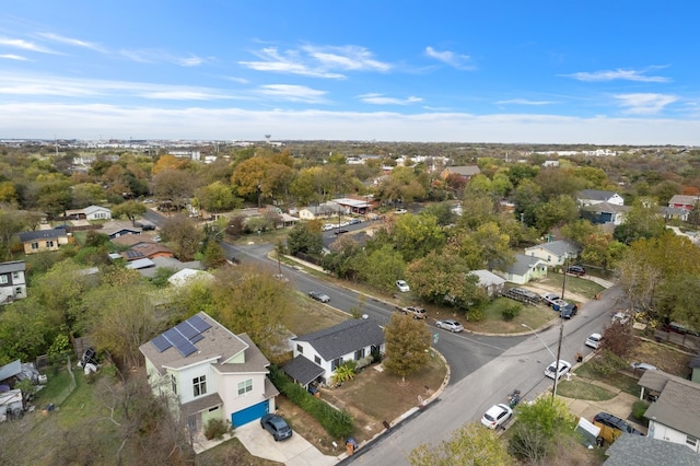 1718 Adina St, Austin, TX 78721 - aerial view of property and surrounding area with nearby suburban area
