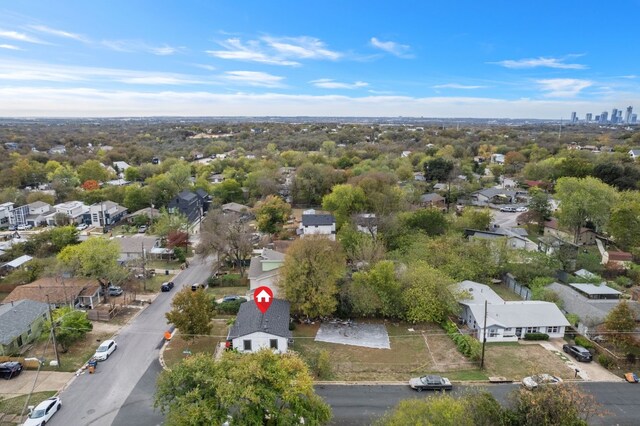 1718 Adina St, Austin, TX 78721 - aerial overview of property's location featuring nearby suburban area