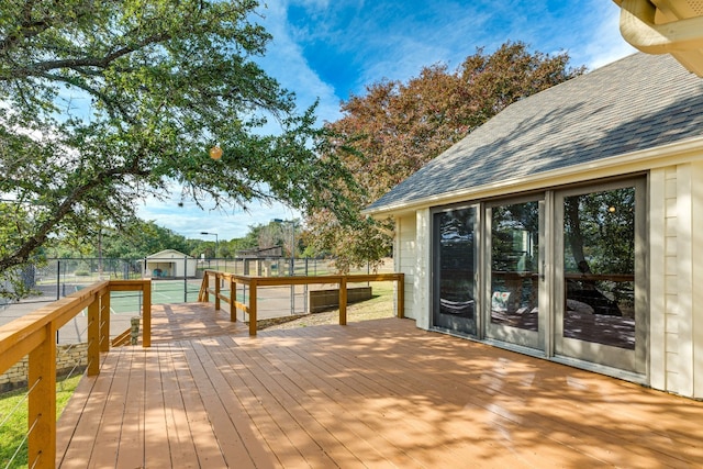 view of wooden terrace