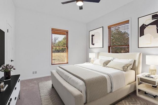 bedroom with ceiling fan