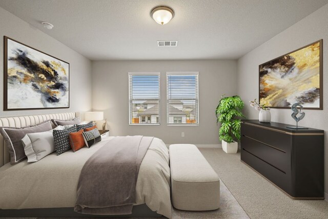 carpeted bedroom featuring baseboards