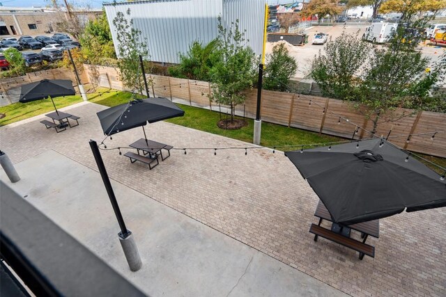 view of patio with area for grilling