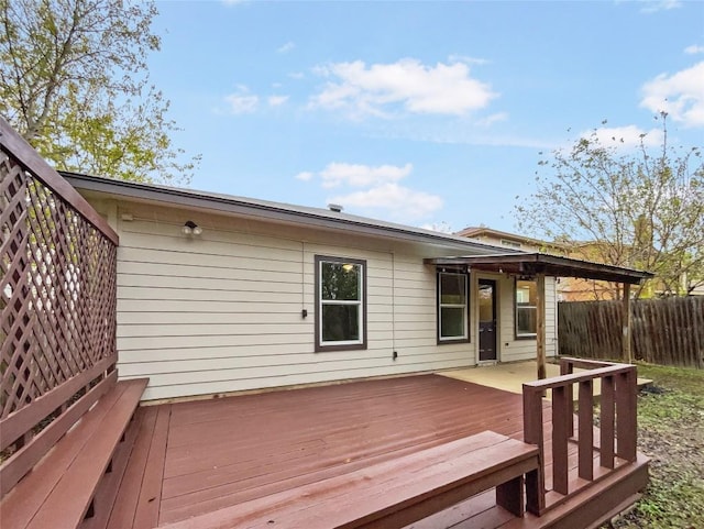 view of wooden deck