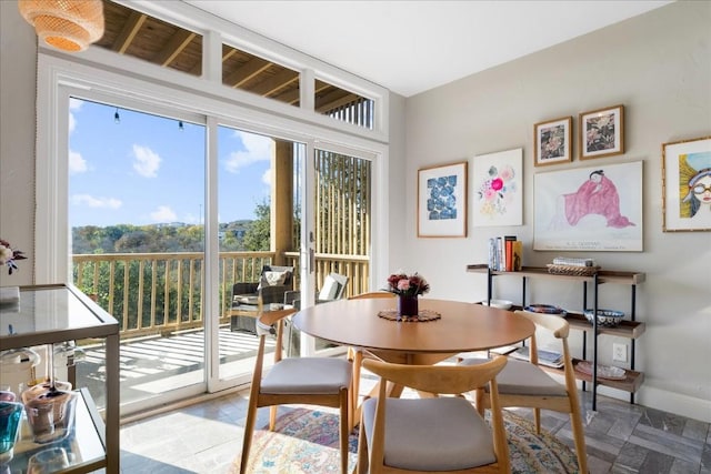 view of dining room