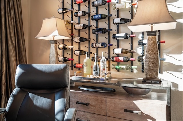 view of wine room