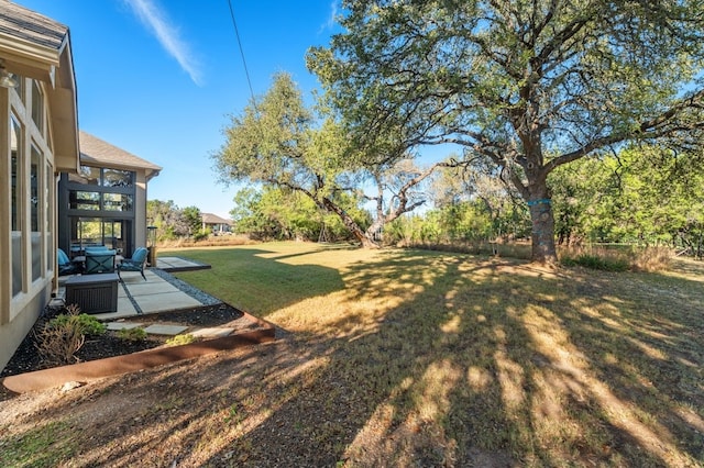 465 Linden Loop, Driftwood, TX 78619 - view of green lawn featuring a patio
