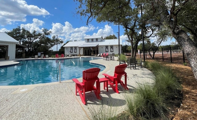 view of pool with a patio area