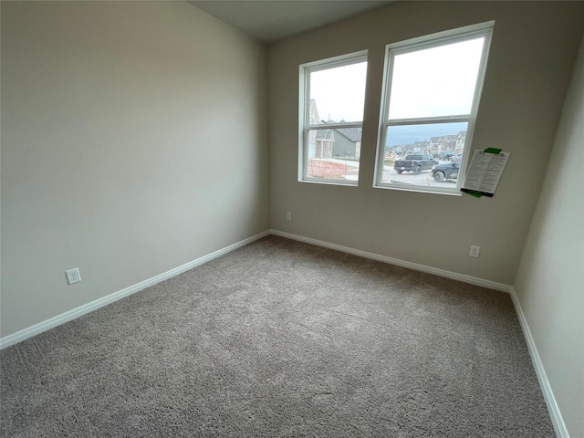 spare room featuring carpet floors