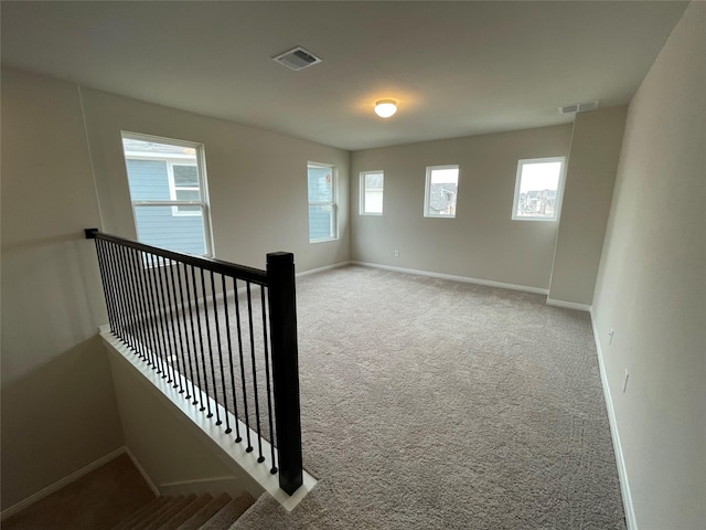 carpeted spare room with plenty of natural light