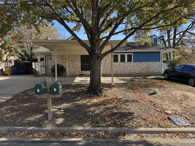 view of front of home