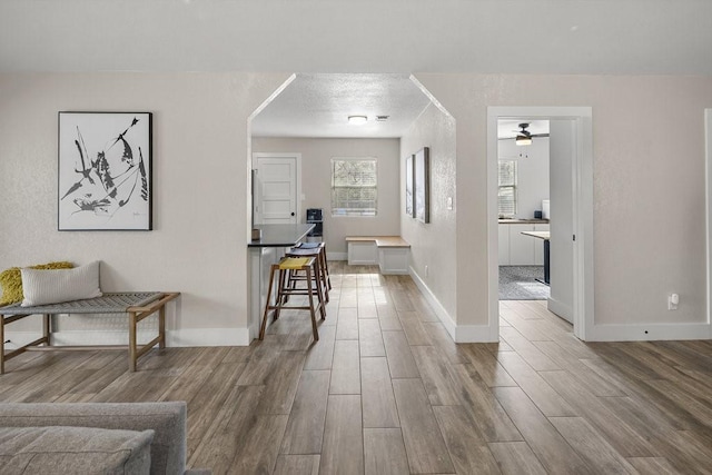 interior space with wood-type flooring