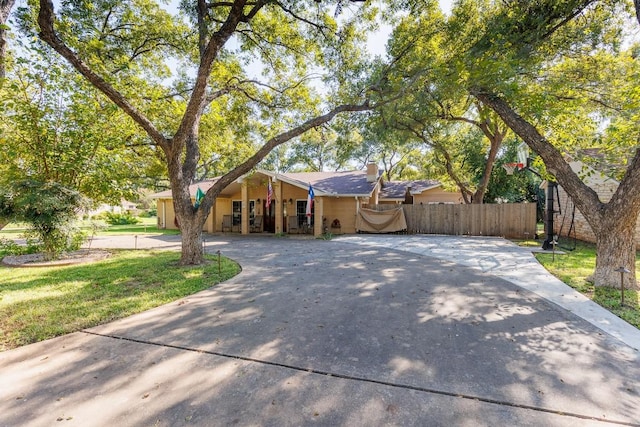 view of ranch-style home