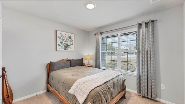 view of carpeted bedroom