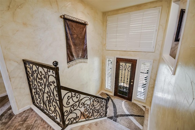 entrance foyer with hardwood / wood-style floors