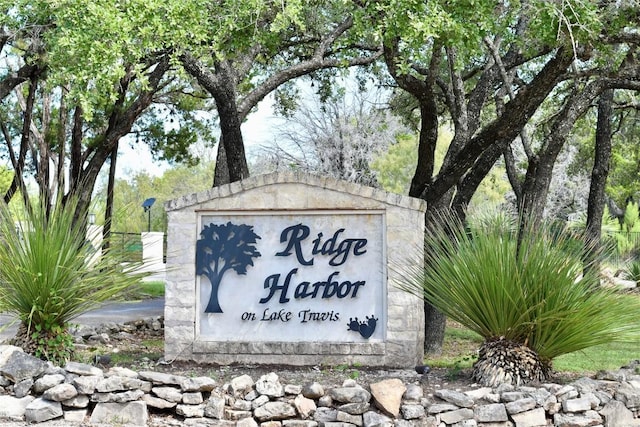 view of community sign