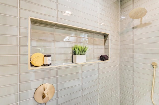 interior space featuring walk in shower