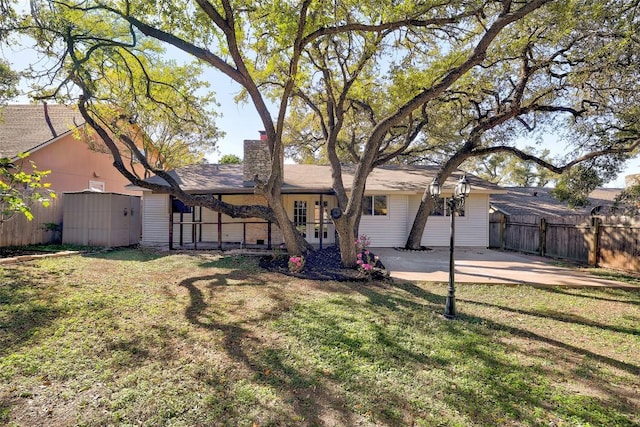 exterior space with a yard and a patio area