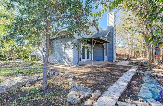 view of front of property featuring french doors