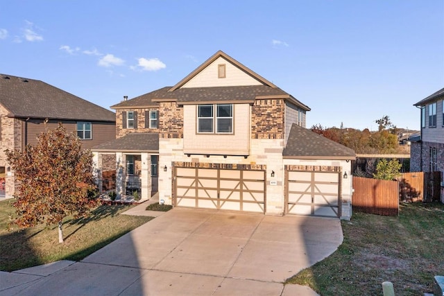 view of property featuring a front yard