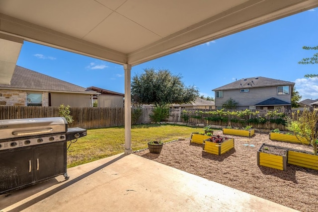 view of patio with grilling area